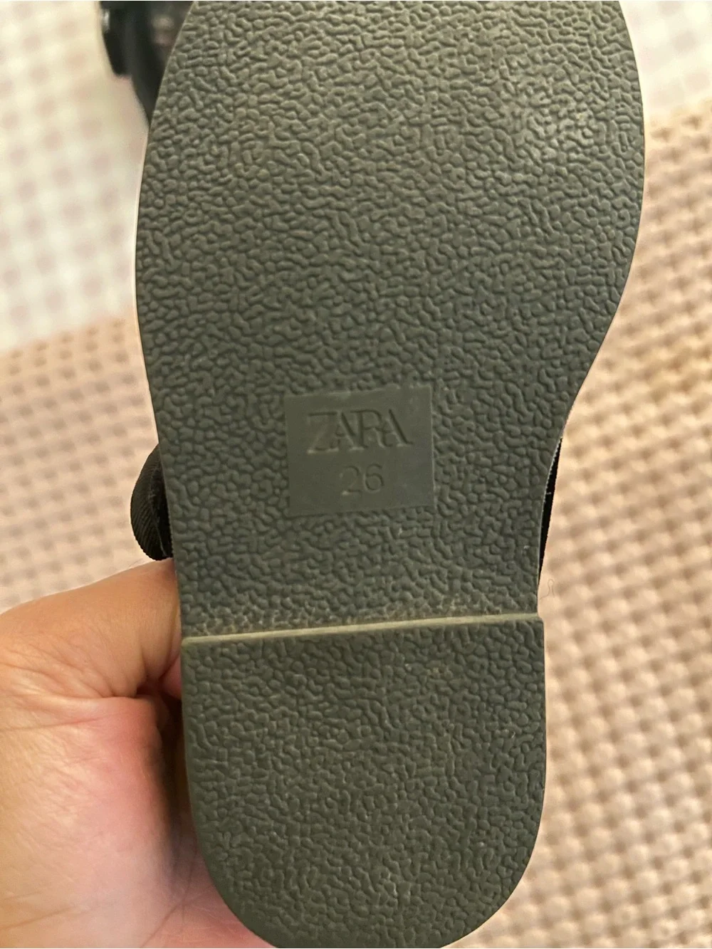 Zara Black Velvet Mary Jane Shoes with Floral Insole